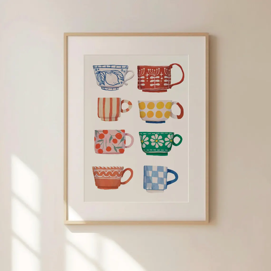 Home Decor Kolkata - ภาพพิมพ์ลายถ้วยชา, โปสเตอร์อาหารเช้า, ศิลปะภาพพิมพ์ลายกาแฟ, ศิลปะตกแต่งผนังครัวทำมือ, ภาพพิมพ์ดิจิทัล, ของตกแต่งร้านกาแฟสุดอินเทรนด์,