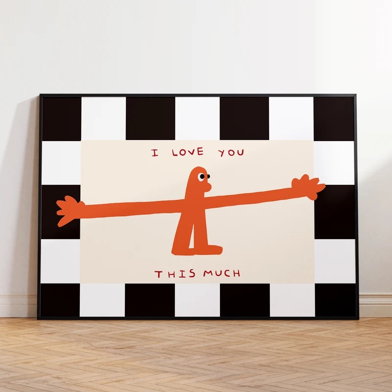 Home Decor Lovely Home - ฉันรักคุณมากขนาดนี้ ภาพพิมพ์บนผ้าแคนวาส - โปสเตอร์ตกแต่งบ้านสำหรับห้องนั่งเล่นและห้องนอน