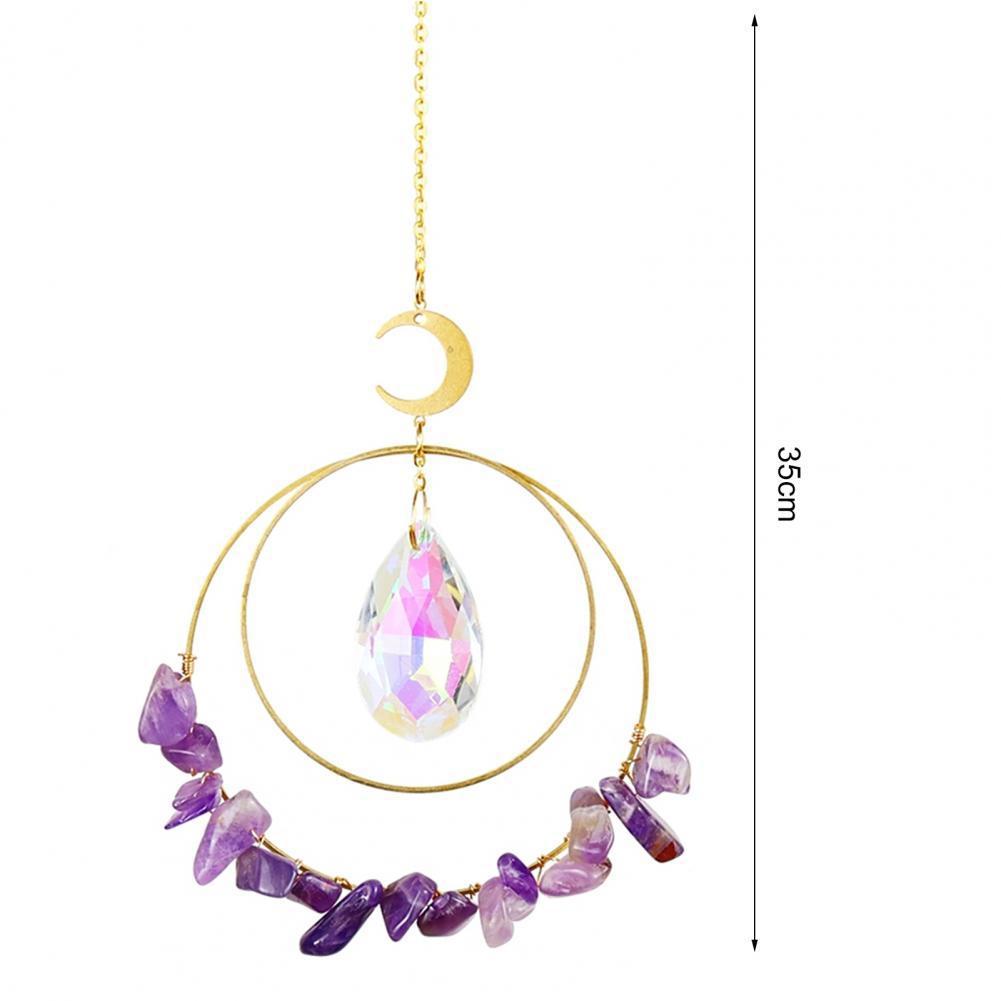 Crystal Sun Catcher - กระดิ่งลมคริสตัล กระดิ่งลมสวน กระดิ่งลมหิน กระดิ่งลมอเมทิสต์ ที่ดักแสงแดด จี้รุ้ง