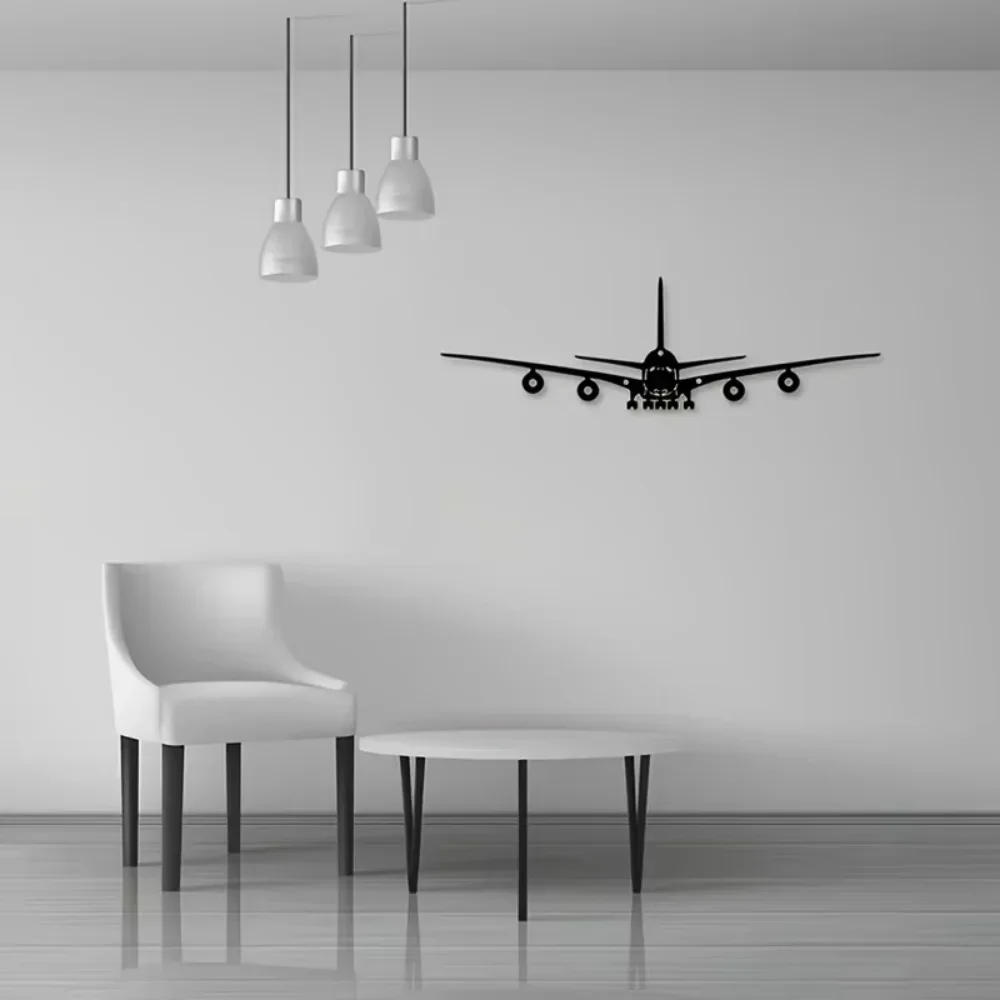 Home Decor Enthusiast - CIFBUY งานศิลปะติดผนังเหล็ก รูปเครื่องบินโบอิ้ง ของตกแต่งสำหรับคนรักการบิน ฉากสวยงาม แผ่นโลหะแขวนผนัง