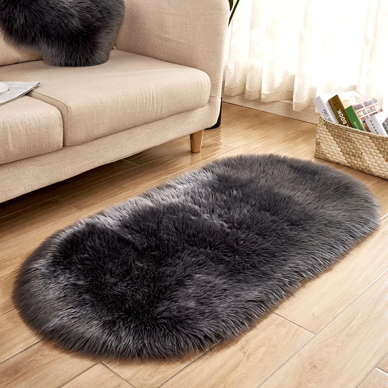 Cowhide Rug Faux - Luxury Faux FUR พรมขนาดใหญ่ Soft Plush