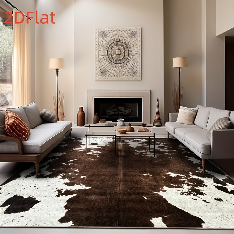 พรมปูพื้นลายหนังวัวแบบ 2 มิติ  - Cowhide Rug Faux บทวิจารณ์และราคา