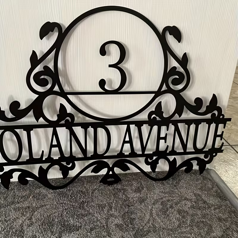 ป้ายเลขที่บ้านและชื่อถนนโลหะแบ - Home Decor Outdoor บทวิจารณ์และราคา