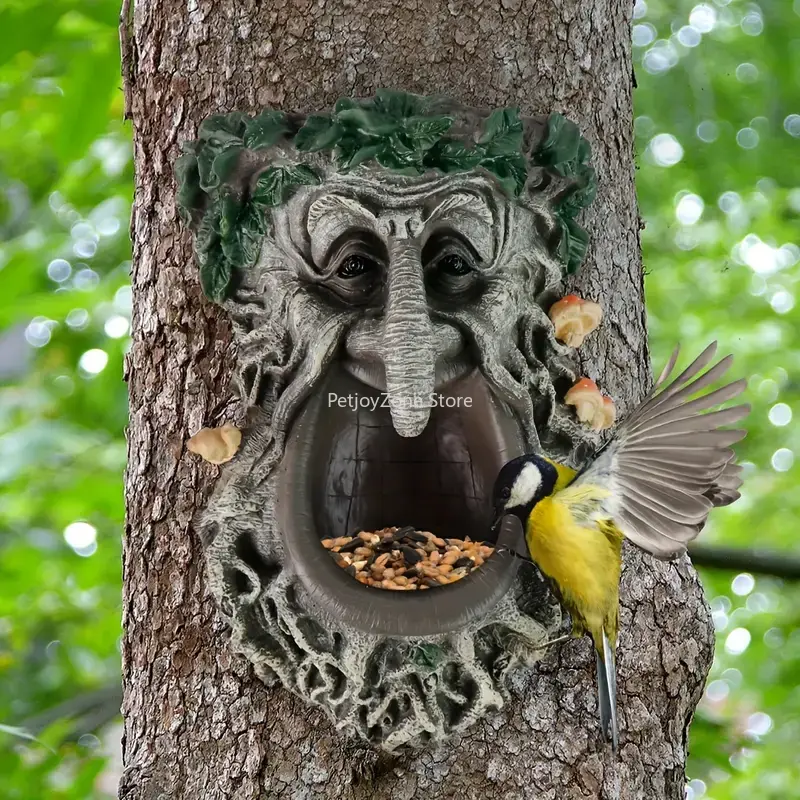ที่ให้อาหารนกกลางแจ้งรูปหน้าต้ - Home Decor Outdoor บทวิจารณ์และราคา