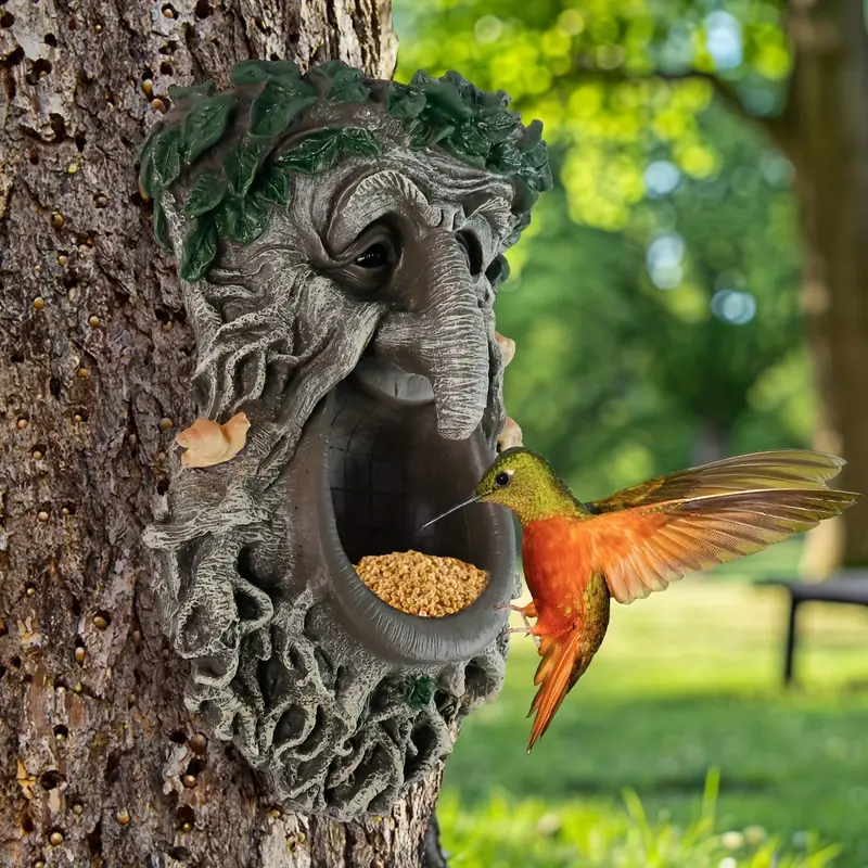 ที่ให้อาหารนกกลางแจ้งรูปหน้าต้ - Home Decor Outdoor บทวิจารณ์และราคา