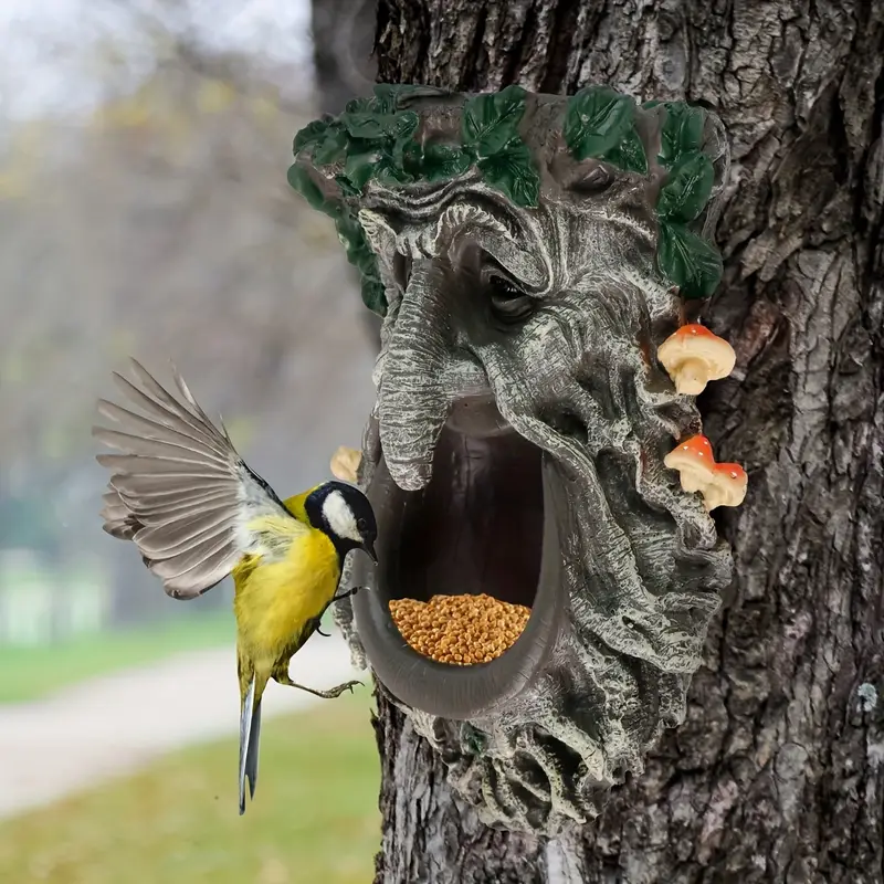 ที่ให้อาหารนกกลางแจ้งรูปหน้าต้ - Home Decor Outdoor บทวิจารณ์และราคา