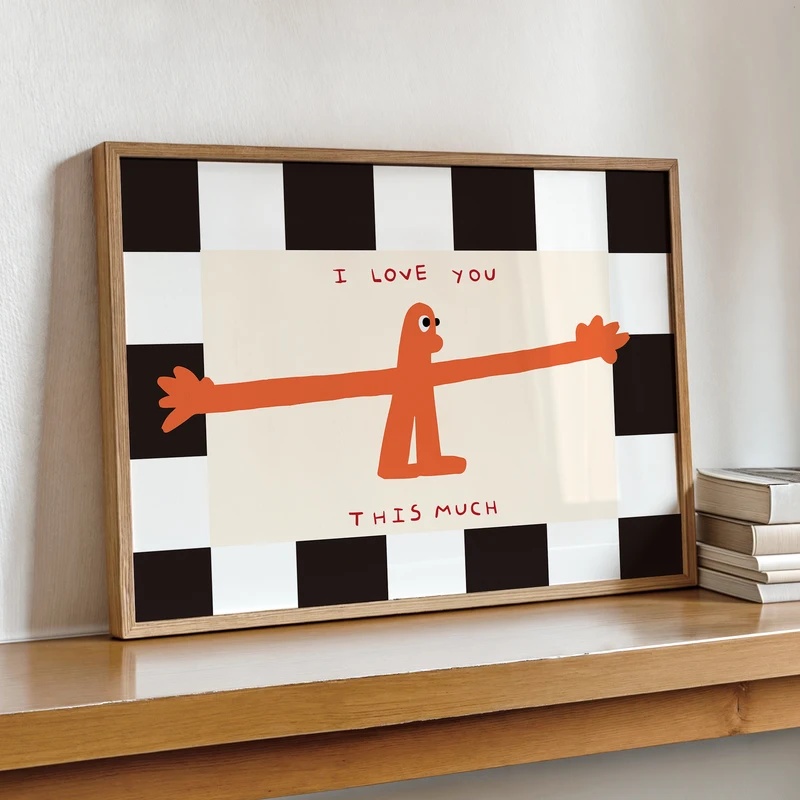 ฉันรักคุณมากขนาดนี้ ภาพพิมพ์บน - Home Decor Lovely Home บทวิจารณ์และราคา
