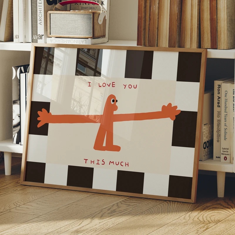 ฉันรักคุณมากขนาดนี้ ภาพพิมพ์บน - Home Decor Lovely Home บทวิจารณ์และราคา