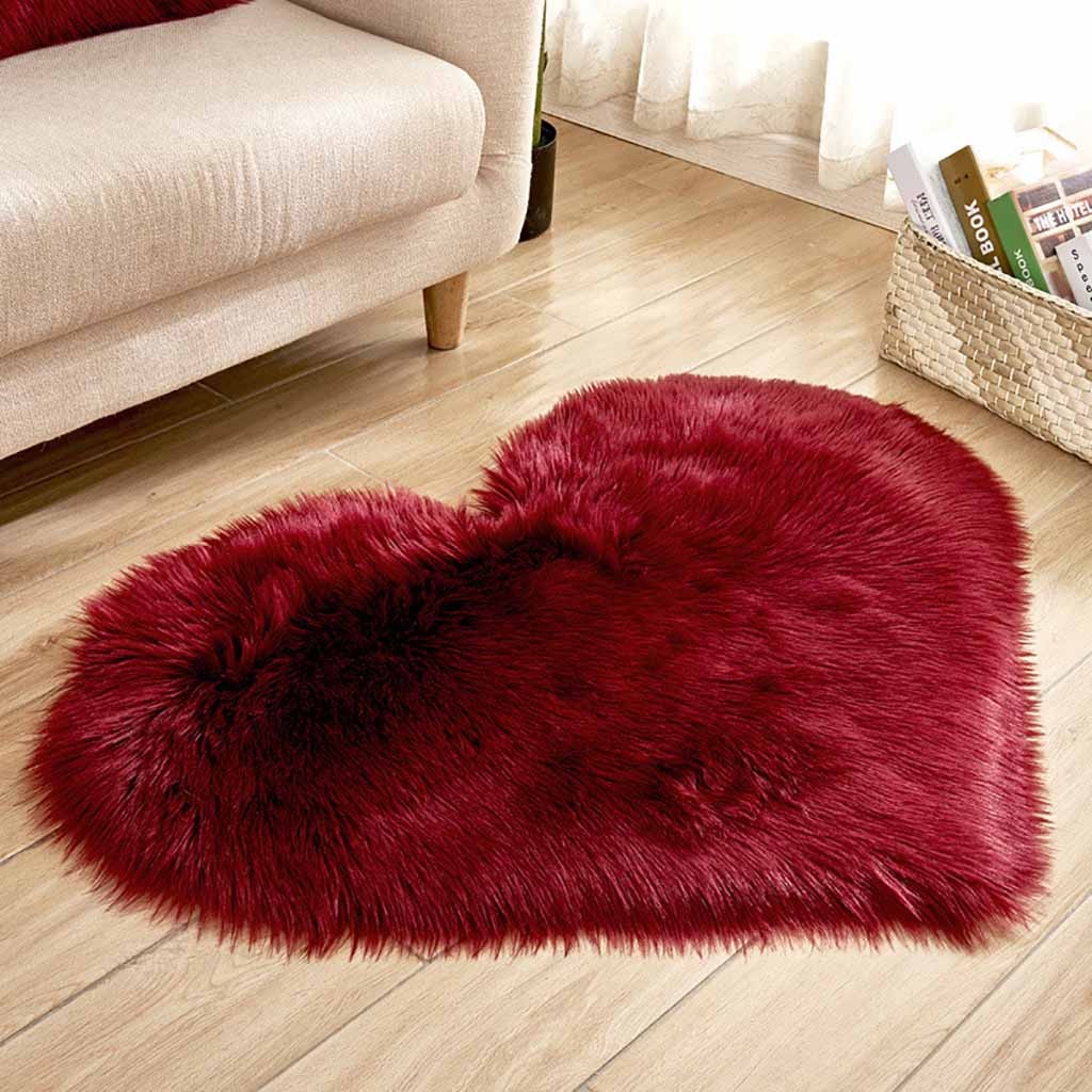 พรมขนเทียมรูปหัวใจพรมปูพื้นขนป - Cowhide Rug Faux บทวิจารณ์และราคา