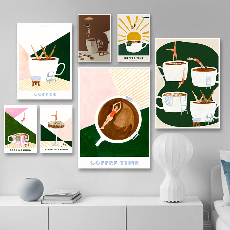โปสเตอร์ศิลปะมาร์ตินี่แบบเรียบ - Home Decor Enthusiast บทวิจารณ์และราคา