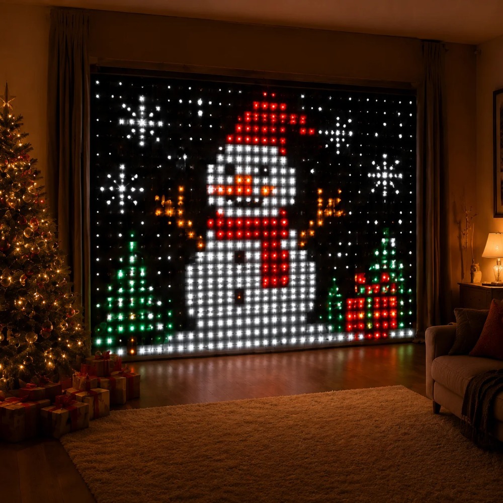 ไฟม่าน LED พิกเซล ควบคุมผ่านแอ - Home Decor Curtains บทวิจารณ์และราคา