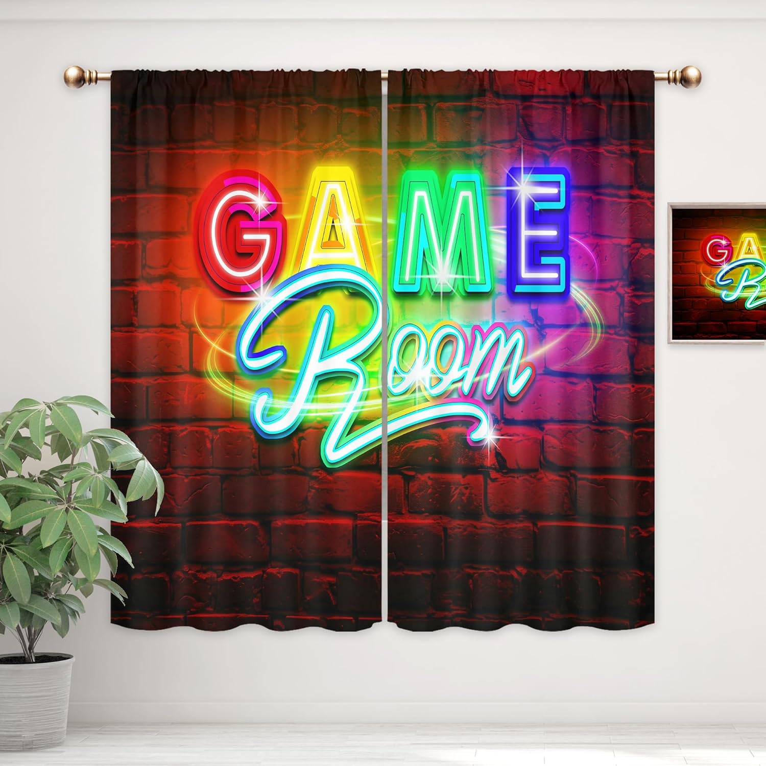ผ้าม่านเกมมิ่งลายนีออน พร้อมรา - Home Decor Youtube Videos บทวิจารณ์และราคา