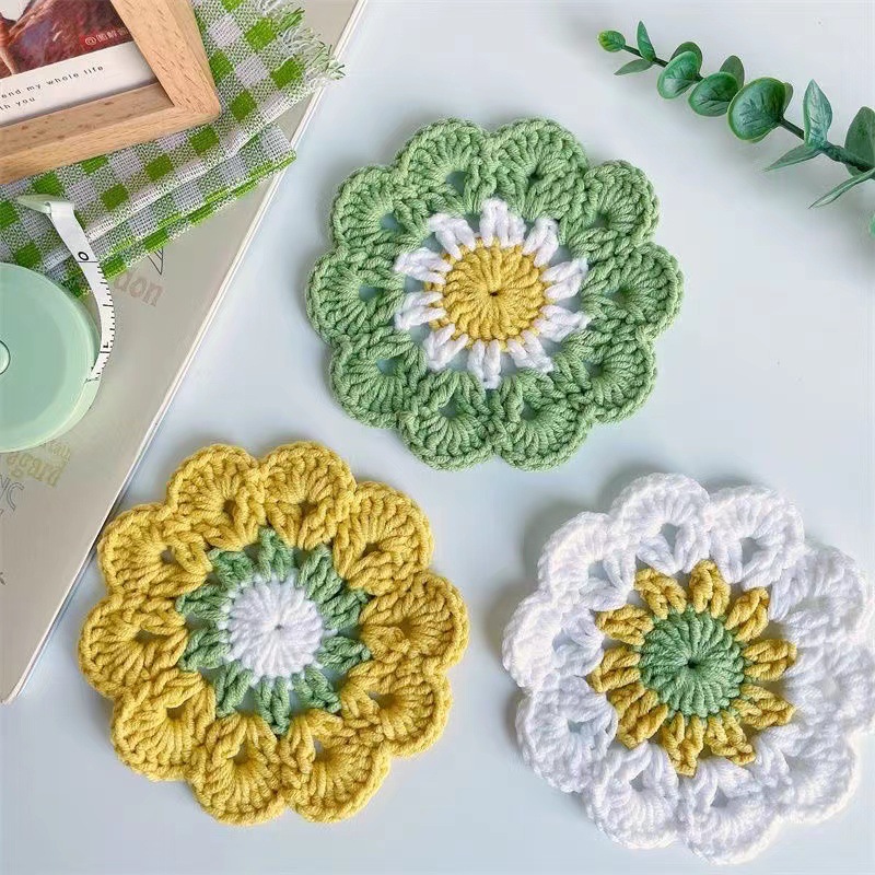 1PCS ทอ Coasters Sunflower เสื - Home Decor Kolkata บทวิจารณ์และราคา