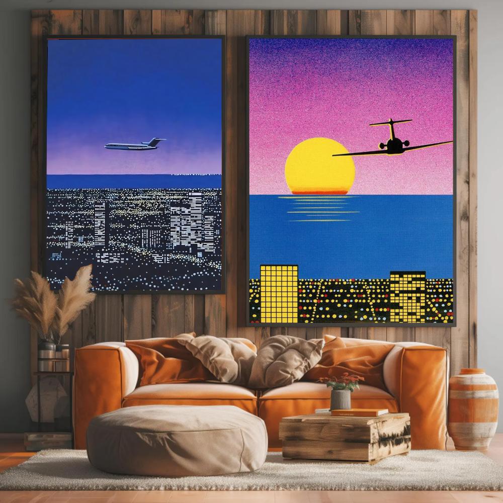 1 ชิ้นไร้กรอบ เอช-ฮิโรชิ นางาอ - Geometric Wall Art บทวิจารณ์และราคา