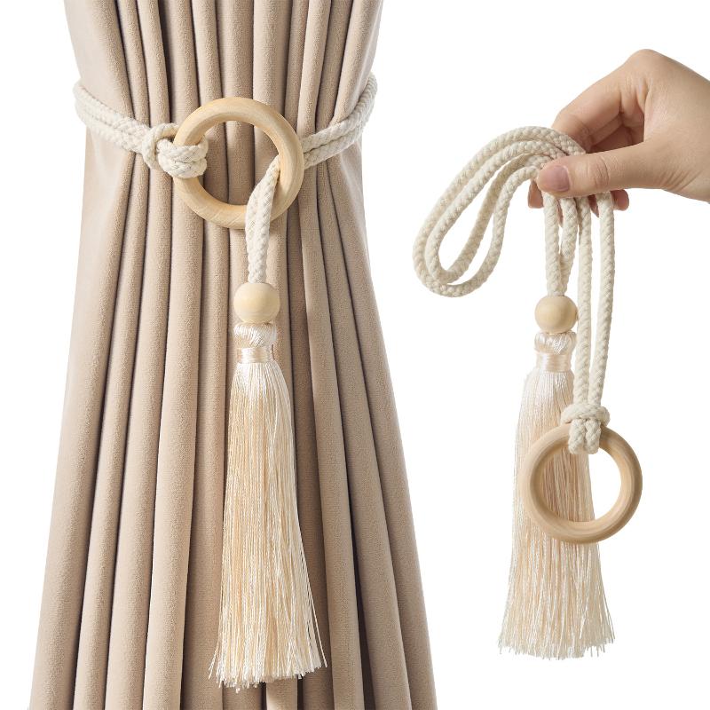 สายรัดผ้าม่านสไตล์โบฮีเมียน ปร - Home Decor Curtains บทวิจารณ์และราคา