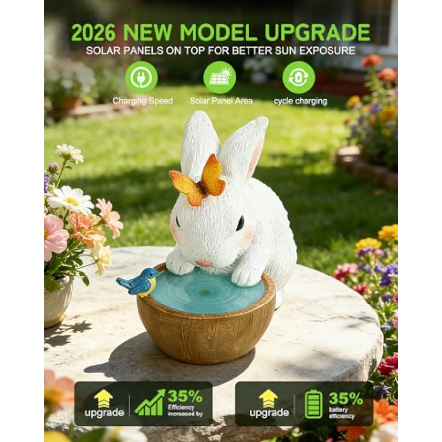 รูปปั้นกระต่ายพลังงานแสงอาทิตย - Home Decor Outdoor บทวิจารณ์และราคา