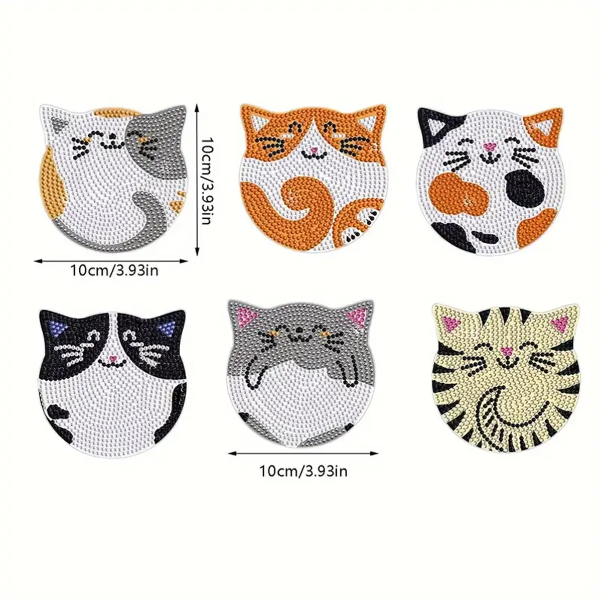 6 ชิ้น/เซ็ต DIY Cat Rhinestone - Home Decor Kolkata บทวิจารณ์และราคา