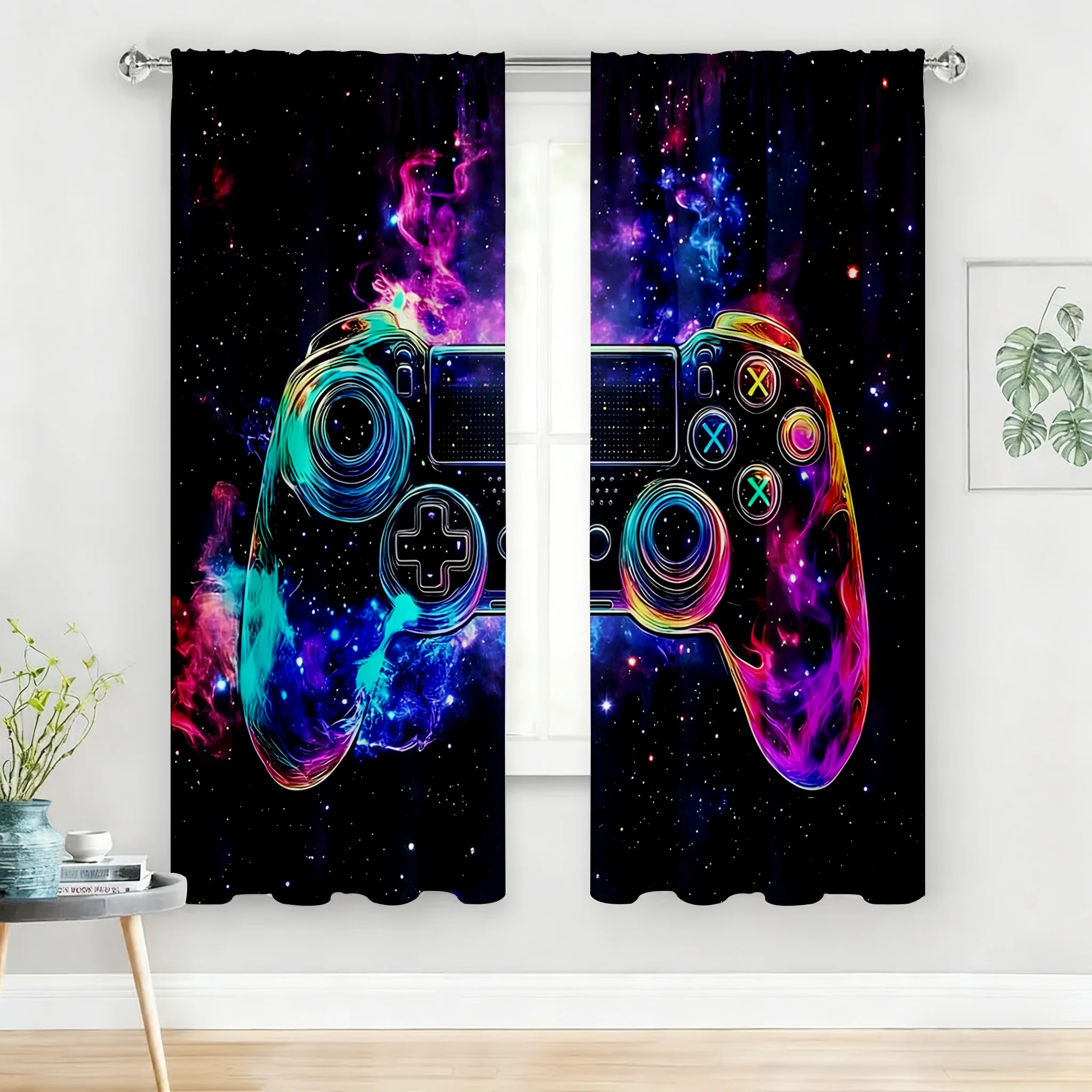 ผ้าม่านลายเกมมิ่งคู่ ลายเนออนค - Home Decor Youtube Videos บทวิจารณ์และราคา