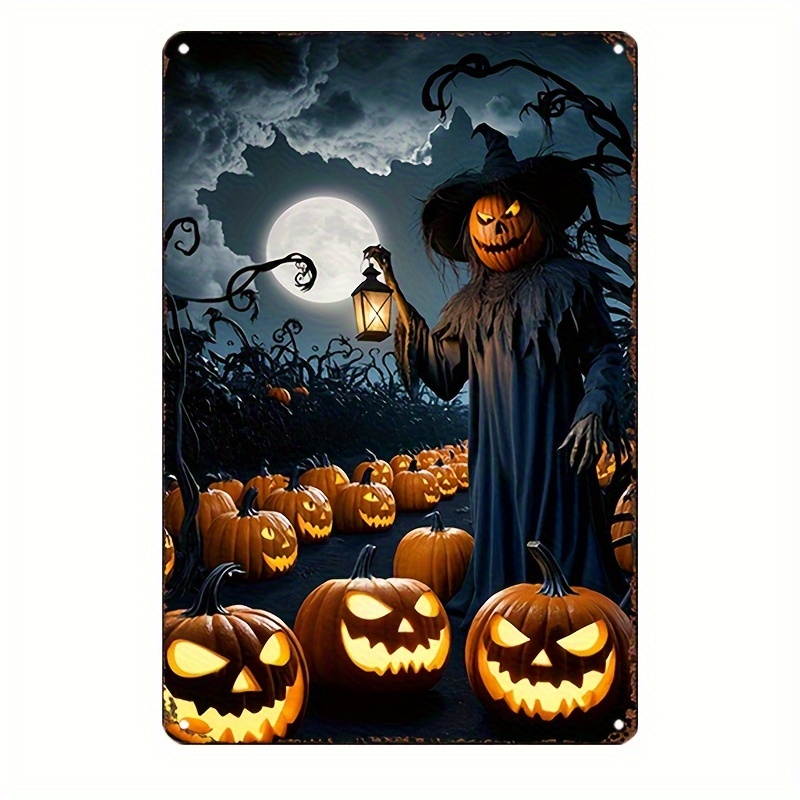 ป้ายโลหะวินเทจสำหรับฮาโลวีน -  - Home Decor Gothic บทวิจารณ์และราคา