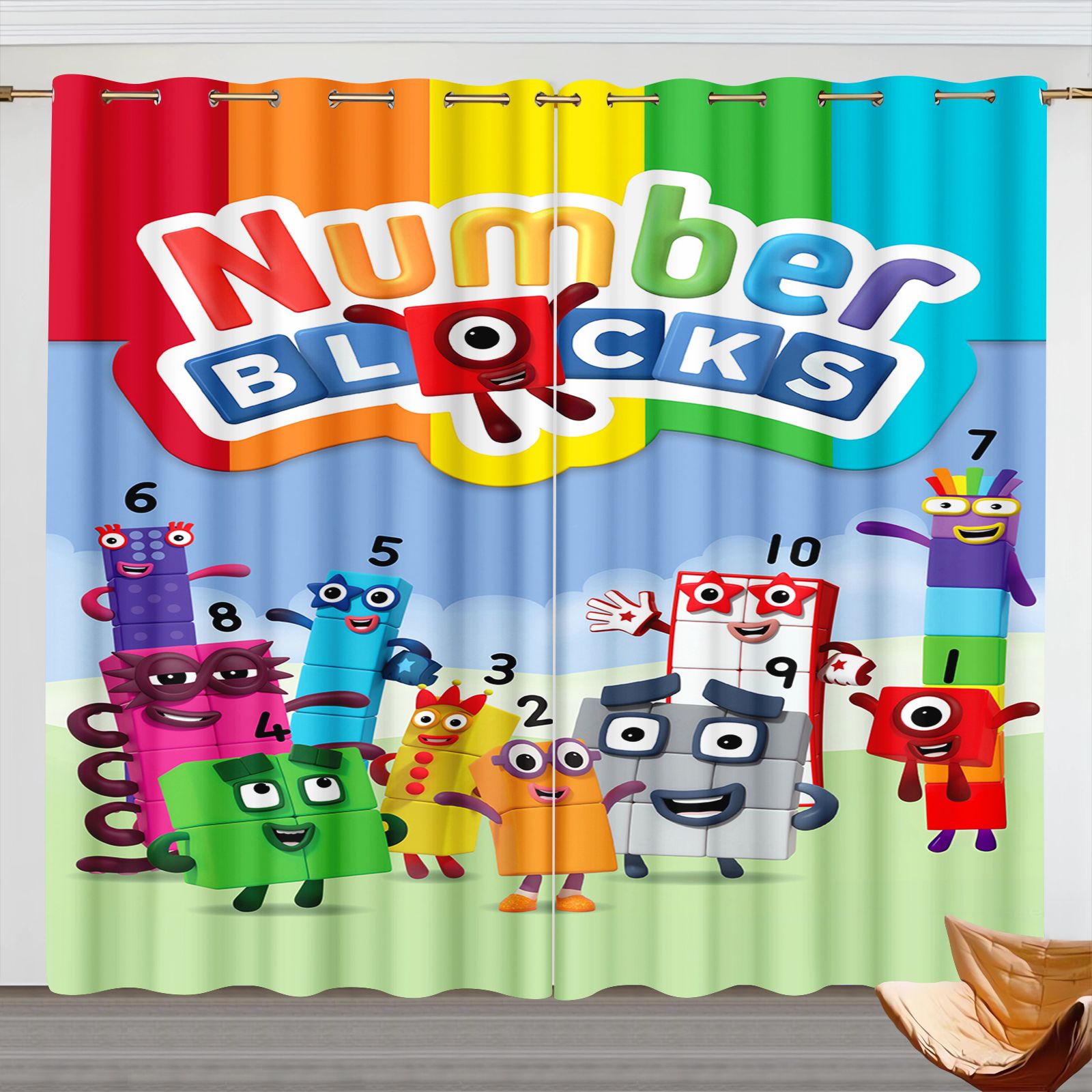 ผ้าม่านการ์ตูน Numberblocks, ผ - Home Decor Curtains บทวิจารณ์และราคา