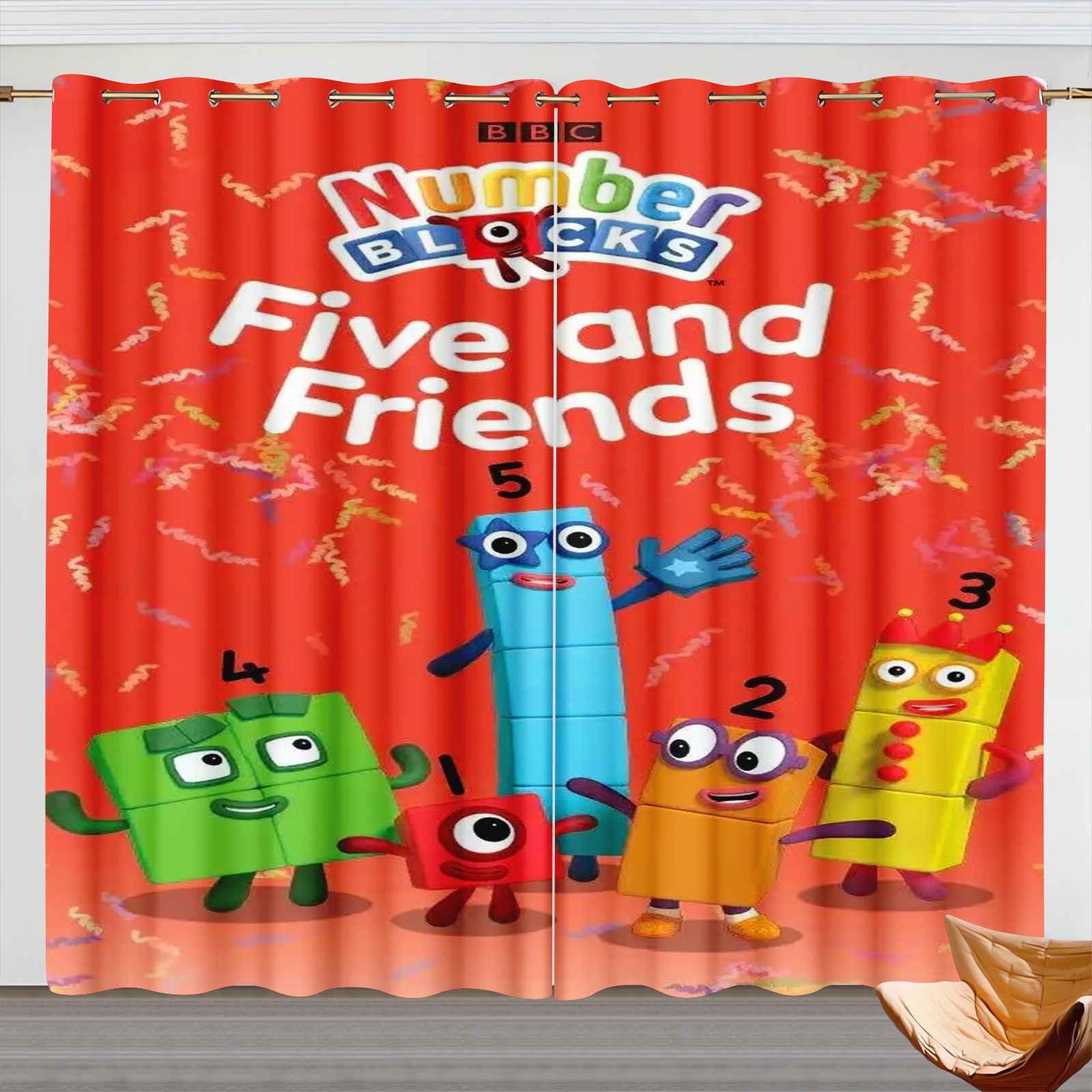 ผ้าม่านการ์ตูน Numberblocks, ผ - Home Decor Curtains บทวิจารณ์และราคา