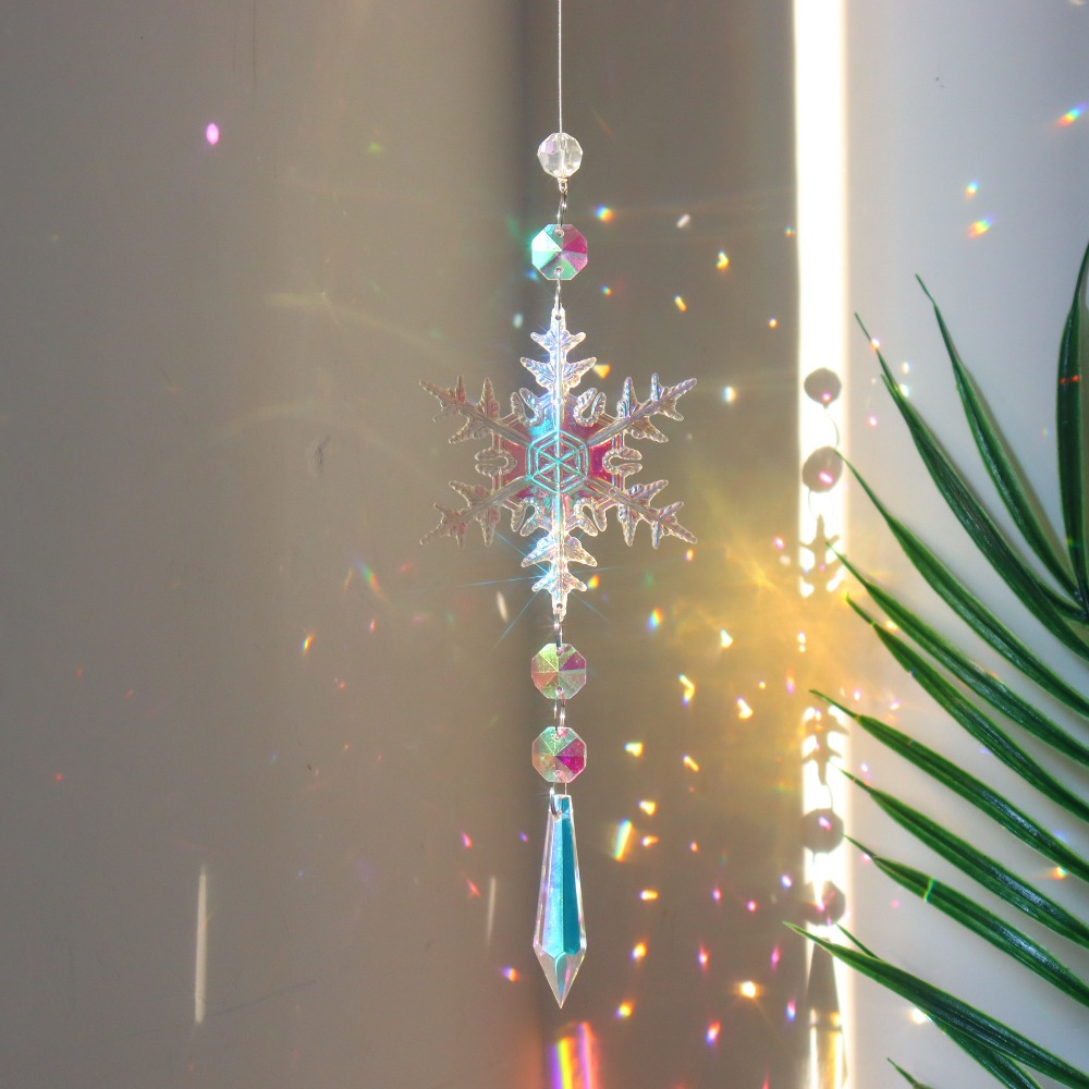 ของตกแต่งคริสต์มาสรูปเกล็ดหิมะ - Crystal Sun Catcher บทวิจารณ์และราคา