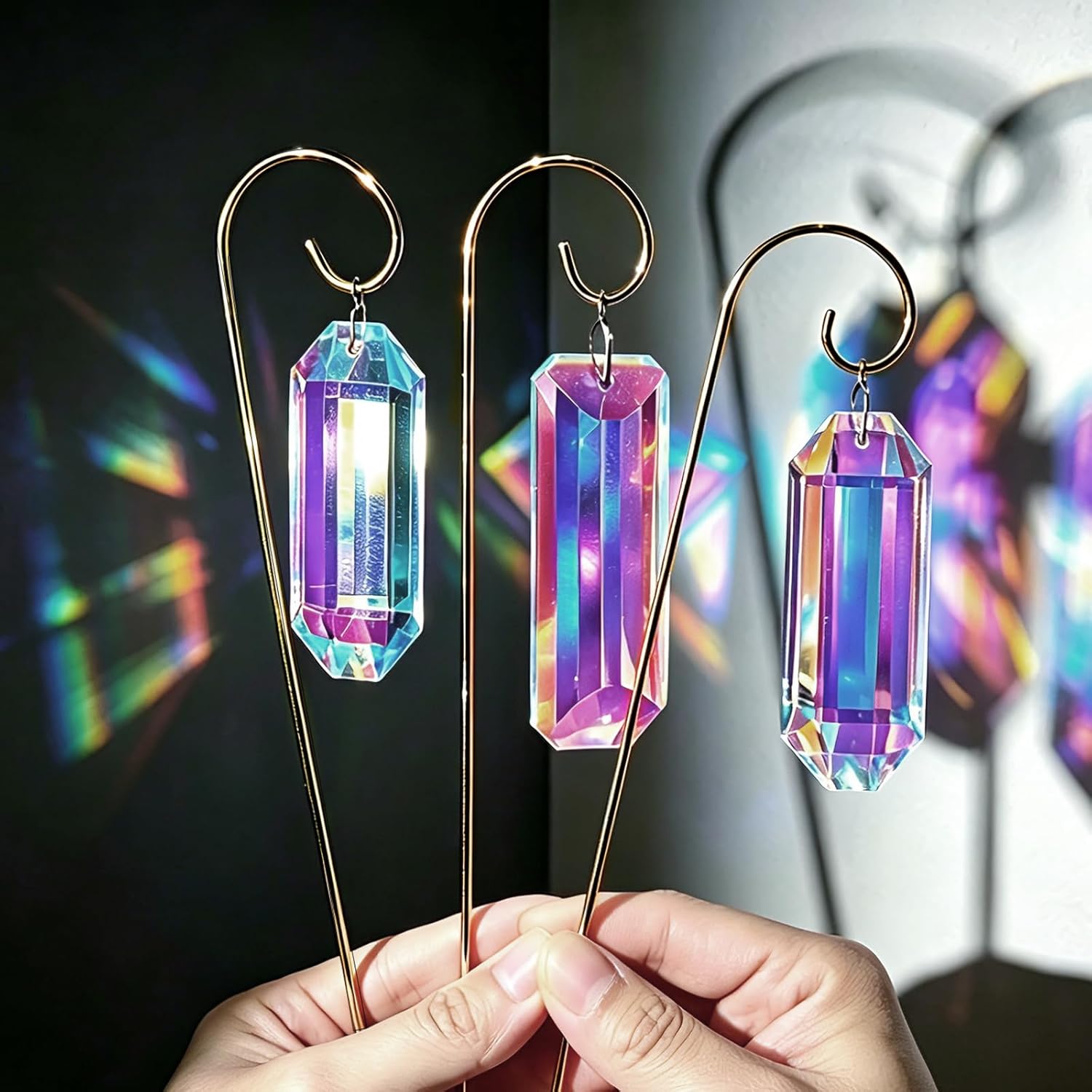 แท่งคริสตัลตกแต่งต้นไม้ 5 ชิ้น - Crystal Sun Catcher บทวิจารณ์และราคา