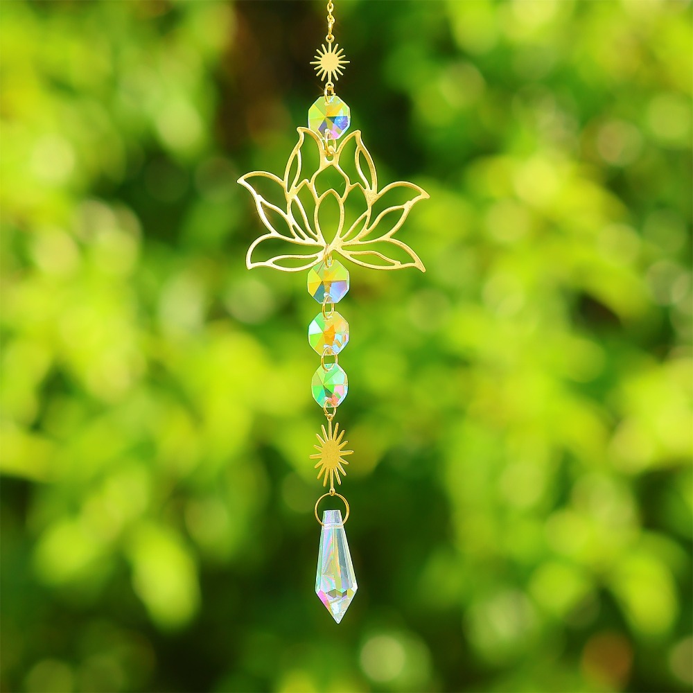 เครื่องประดับตกแต่งสวนรูปดอกบั - Crystal Sun Catcher บทวิจารณ์และราคา