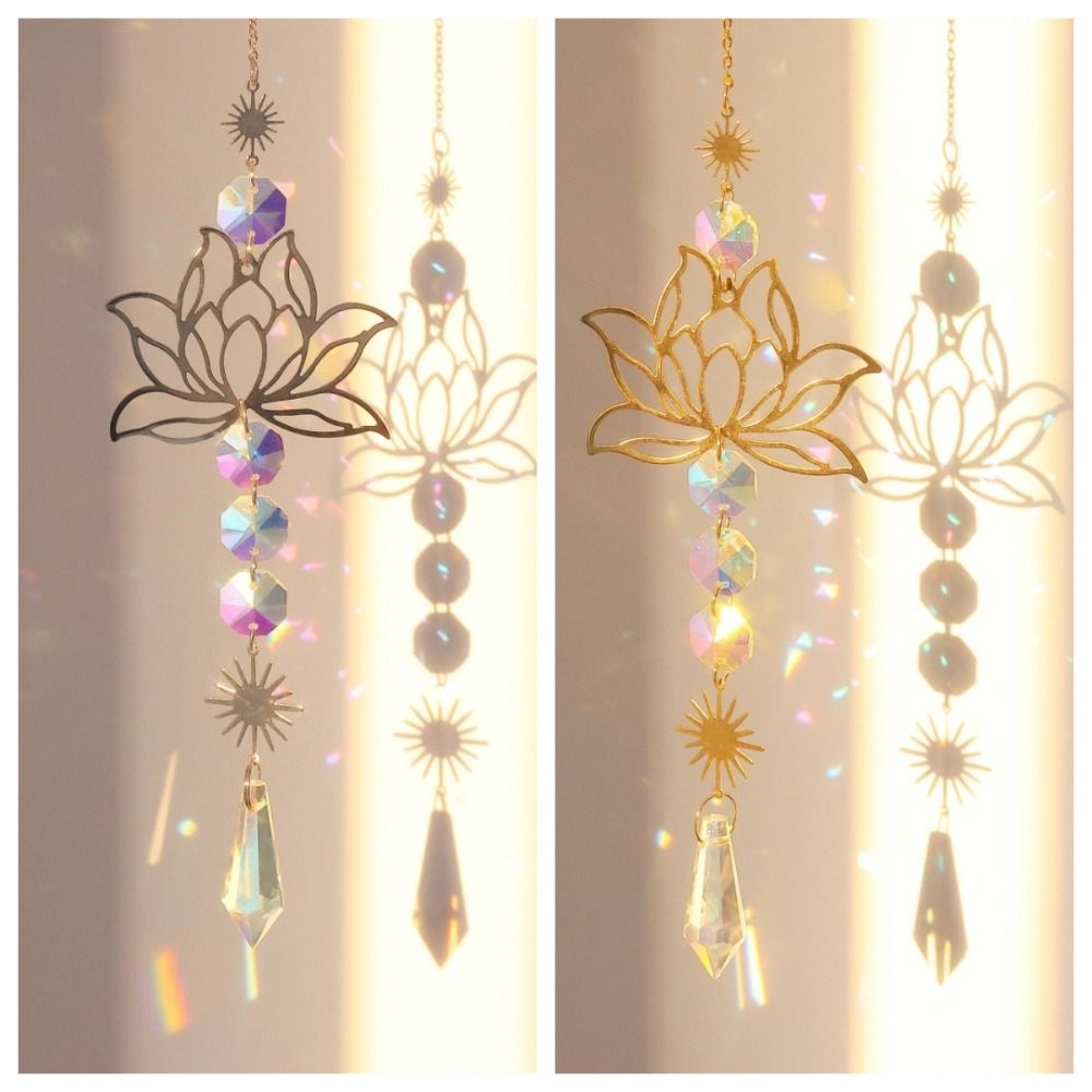เครื่องประดับตกแต่งสวนรูปดอกบั - Crystal Sun Catcher บทวิจารณ์และราคา