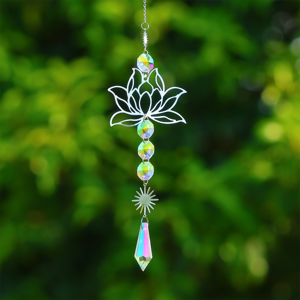 เครื่องประดับตกแต่งสวนรูปดอกบั - Crystal Sun Catcher บทวิจารณ์และราคา