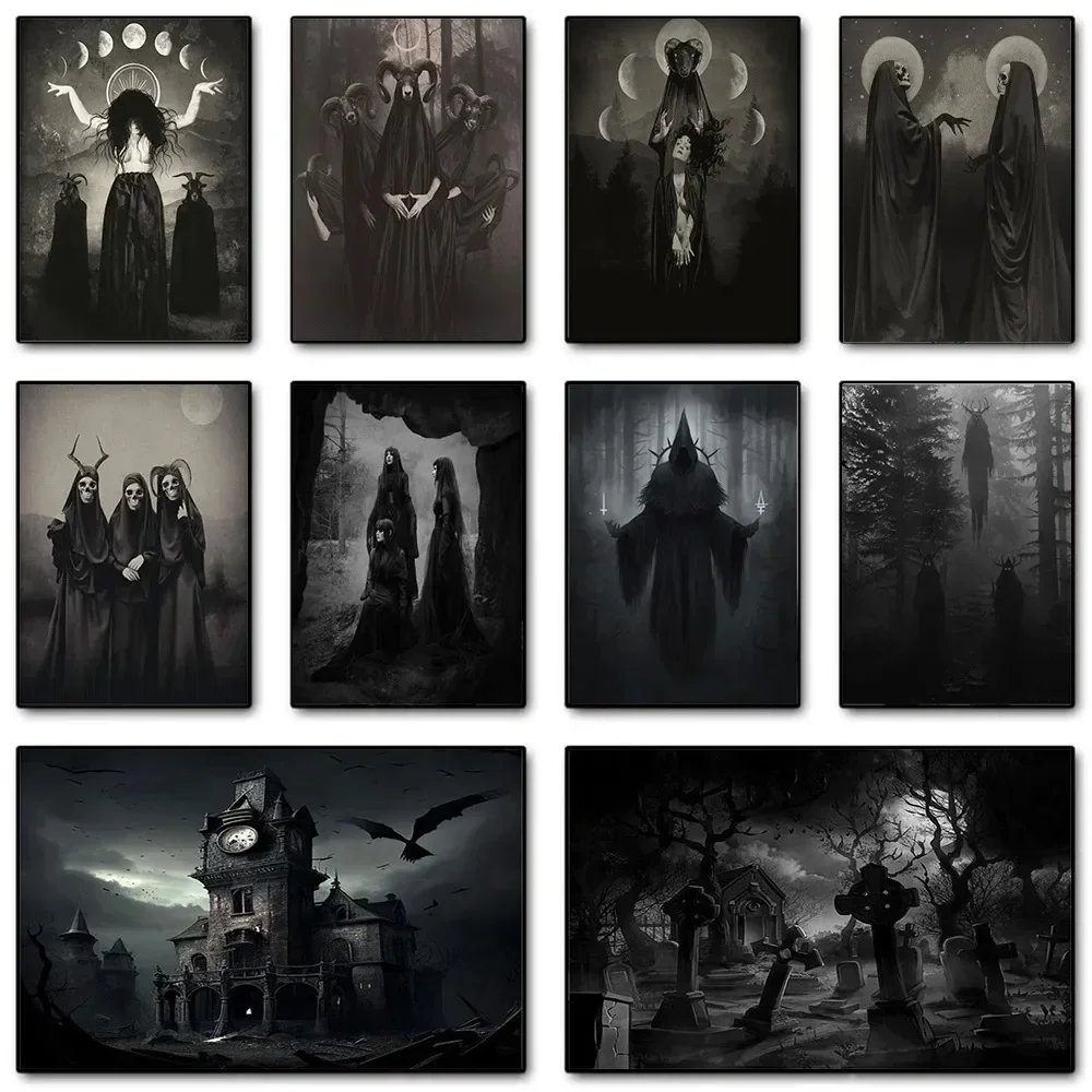 โปสเตอร์ภาพพิมพ์แนวศิลปะดาร์กอ - Home Decor Gothic บทวิจารณ์และราคา