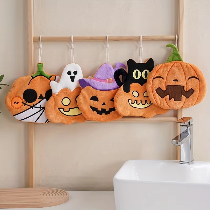 ผ้าเช็ดมือธีมฮาโลวีนน่ารัก ลาย - Home Decor Kolkata บทวิจารณ์และราคา