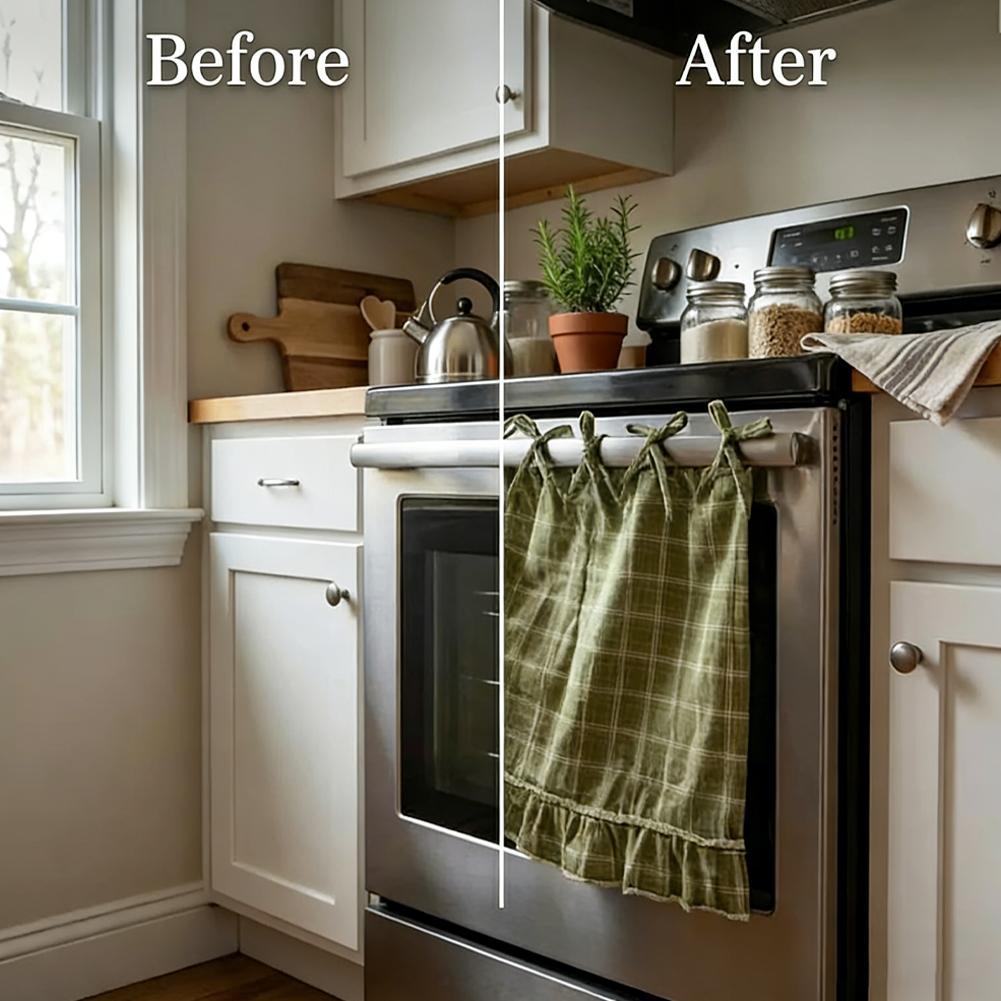 ผ้าคลุมเตาอบสไตล์ฟาร์มเฮาส์ พร - Home Decor Curtains บทวิจารณ์และราคา