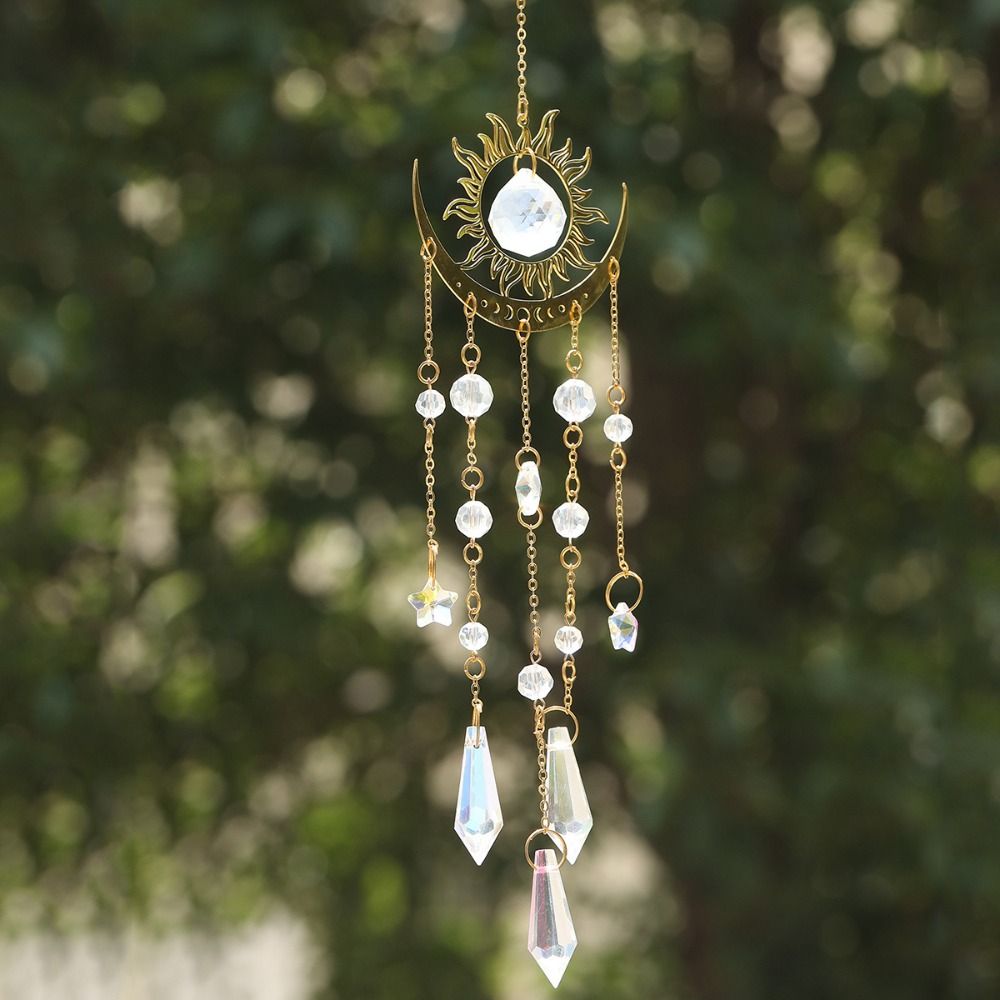 จี้คริสตัลรูปพระจันทร์เปลวไฟสี - Crystal Sun Catcher บทวิจารณ์และราคา