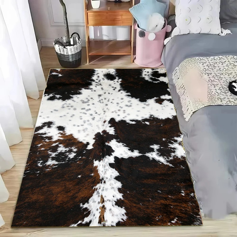 พรมลายหนังวัวเทียม พื้นผิวธรรม - Cowhide Rug Faux บทวิจารณ์และราคา