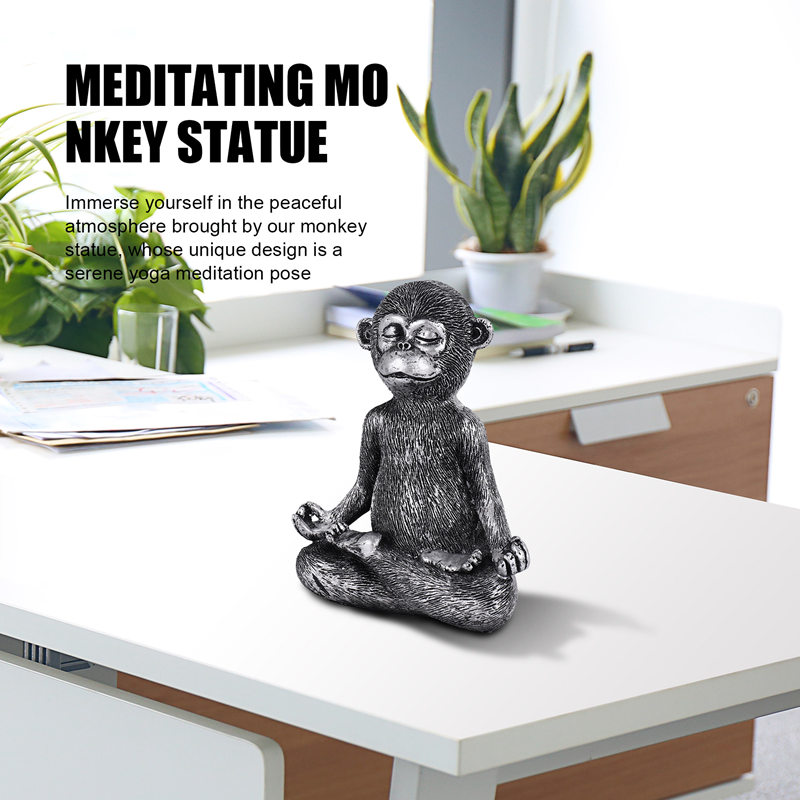 รูปปั้นลิงนั่งสมาธิ ทำจากเรซิ่ - Home Decor Outdoor บทวิจารณ์และราคา