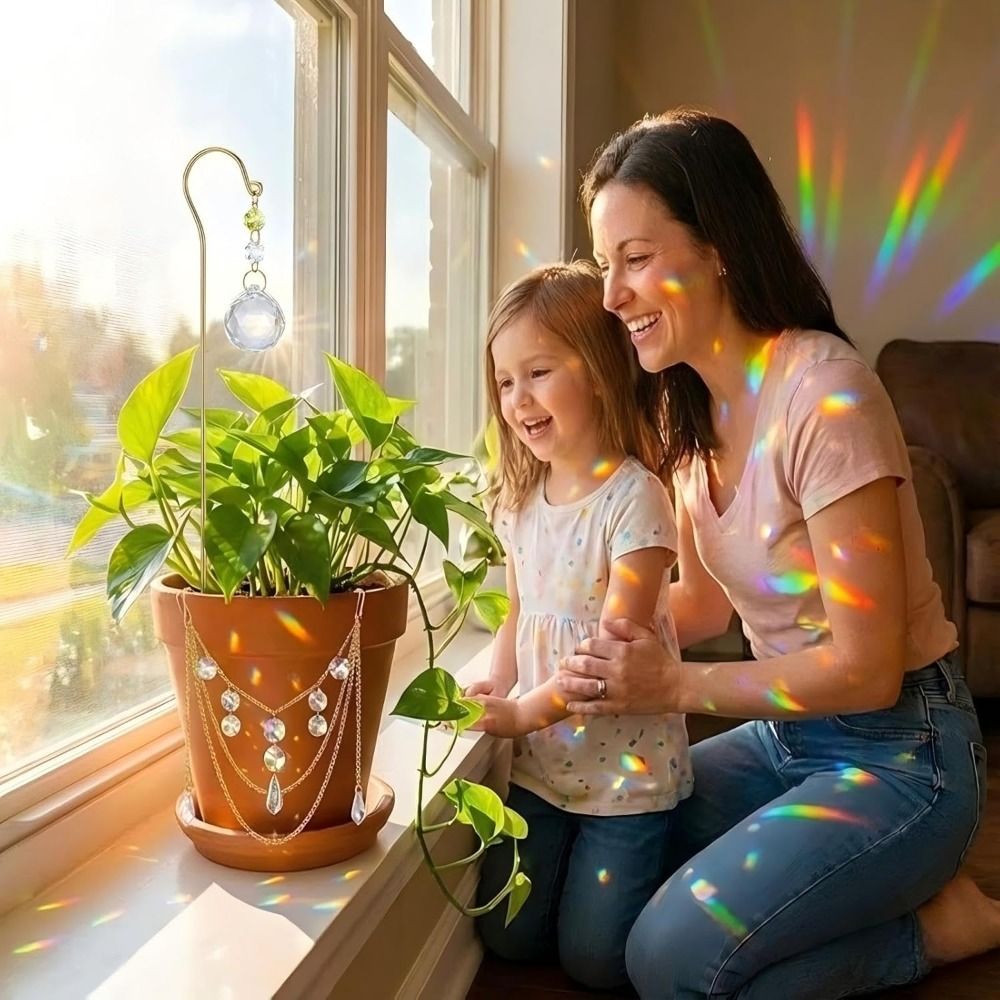 เครื่องประดับตกแต่งกระถางต้นไม - Crystal Sun Catcher บทวิจารณ์และราคา